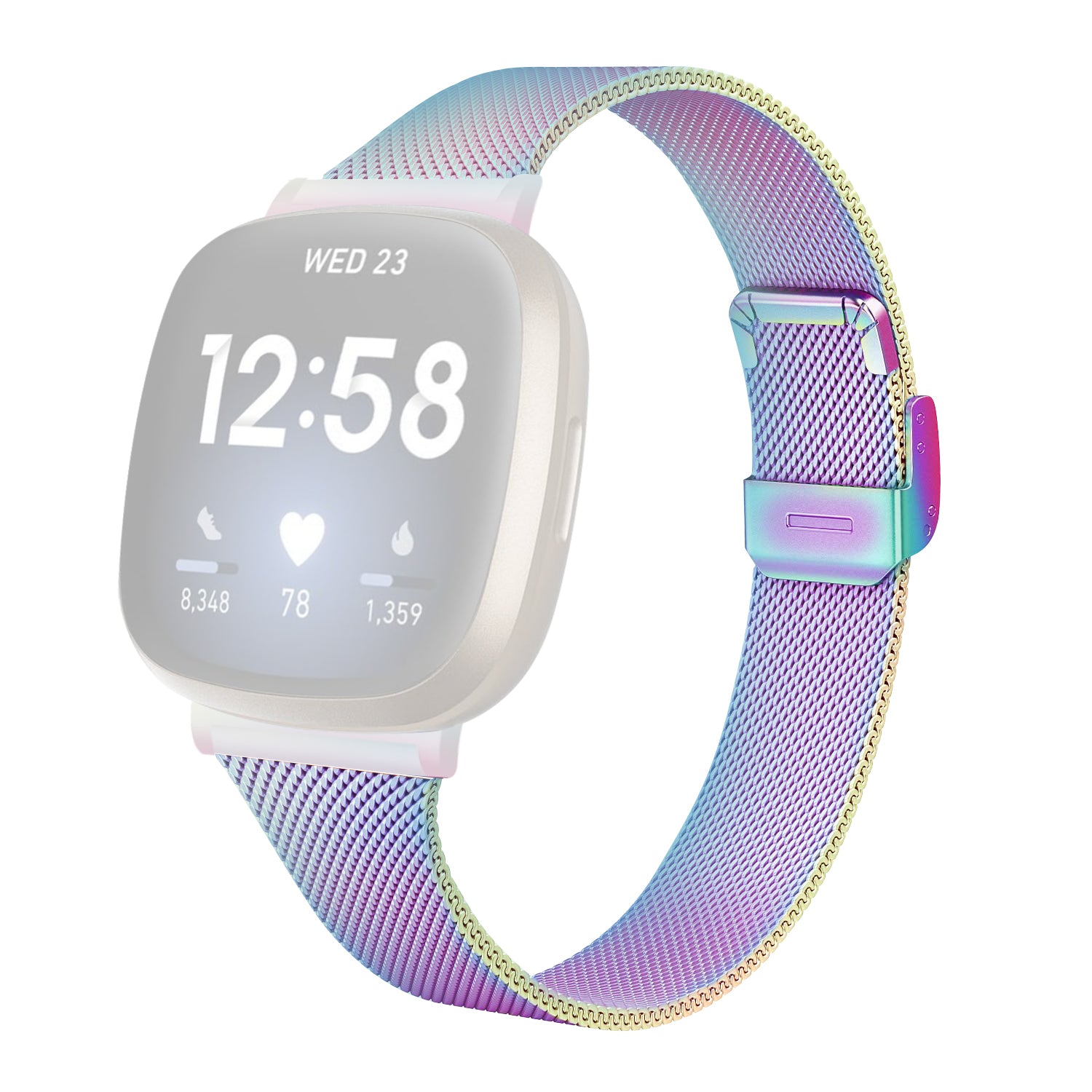 For Fitbit Versa 4 Sense 2 Watch Strap Stainless Steel Milanese Smart Band Watch Strap Replacement For Fitbit Versa 4 Sense 2 Watch Strap Stainless Steel Milanese Smart Band Watch Strap Replacement